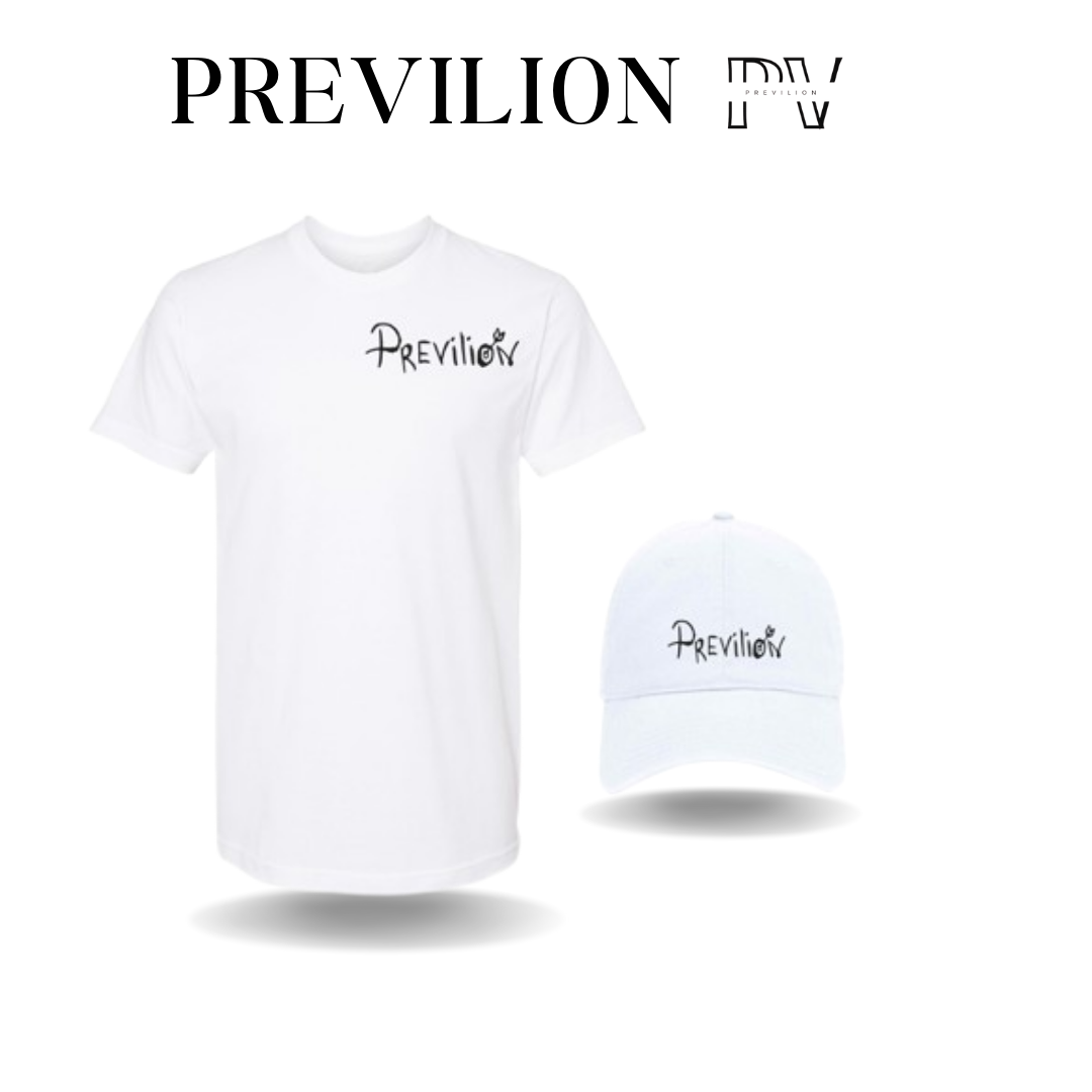 Previlion Ghost Print Short Sleeve Shirt & Ghost Print Premium Hat
